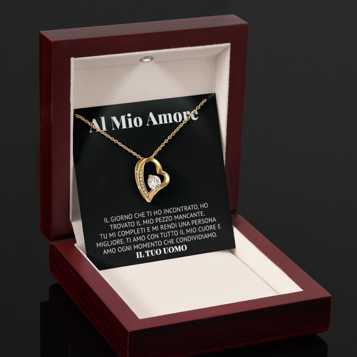 Al Mio Amore | Mi Rendi Una Persona Migliore - Black | Collana
