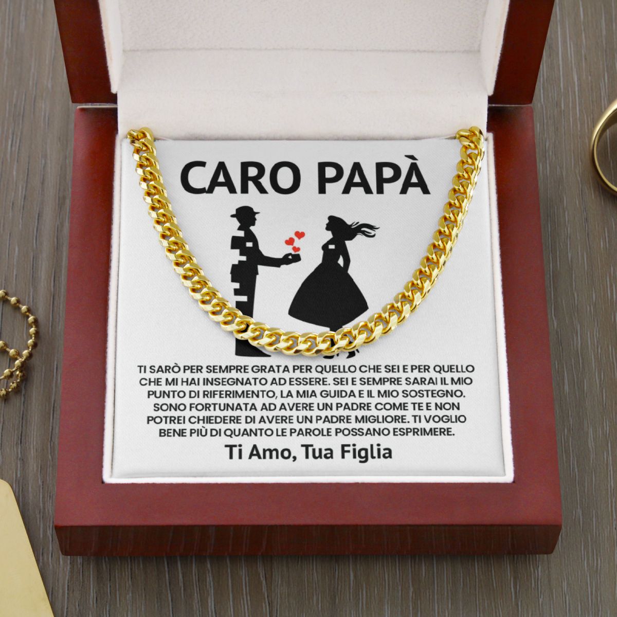 Caro Papà | Sei il mio punto di riferimento - DA FIGLIA | Collana