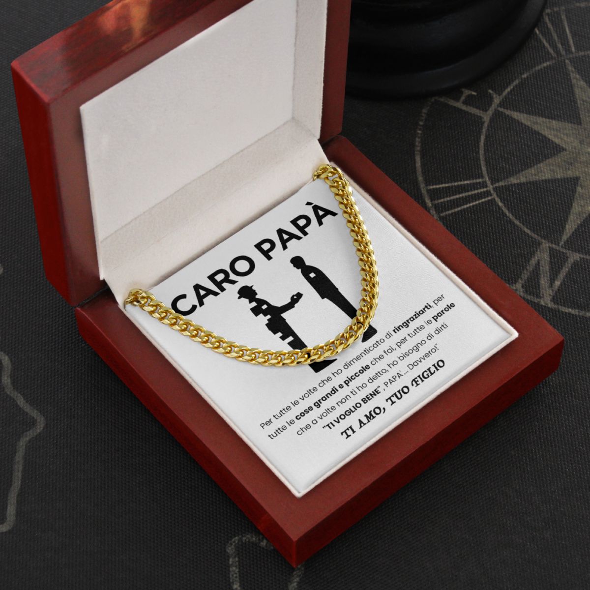 Caro Papà | Ti Voglio Bene Davvero - Da Figlio | Collana