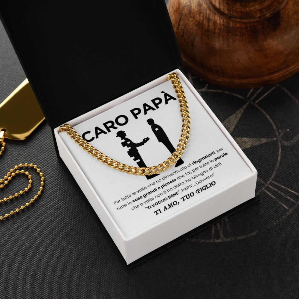 Caro Papà | Ti Voglio Bene Davvero - Da Figlio | Collana