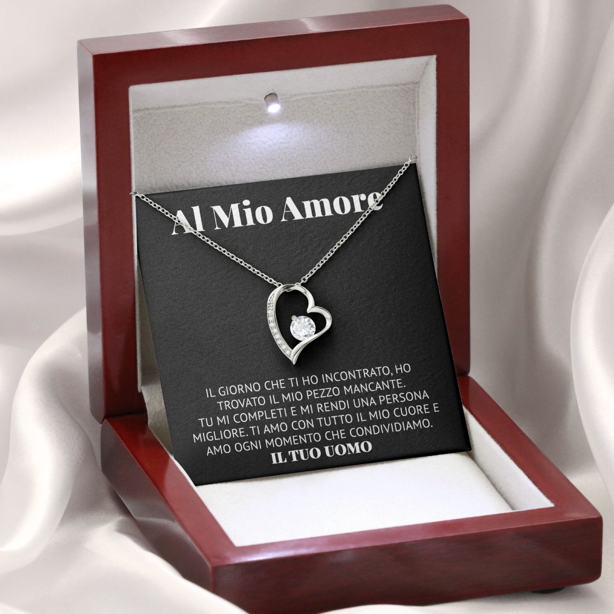 Al Mio Amore | Mi Rendi Una Persona Migliore - Black | Collana