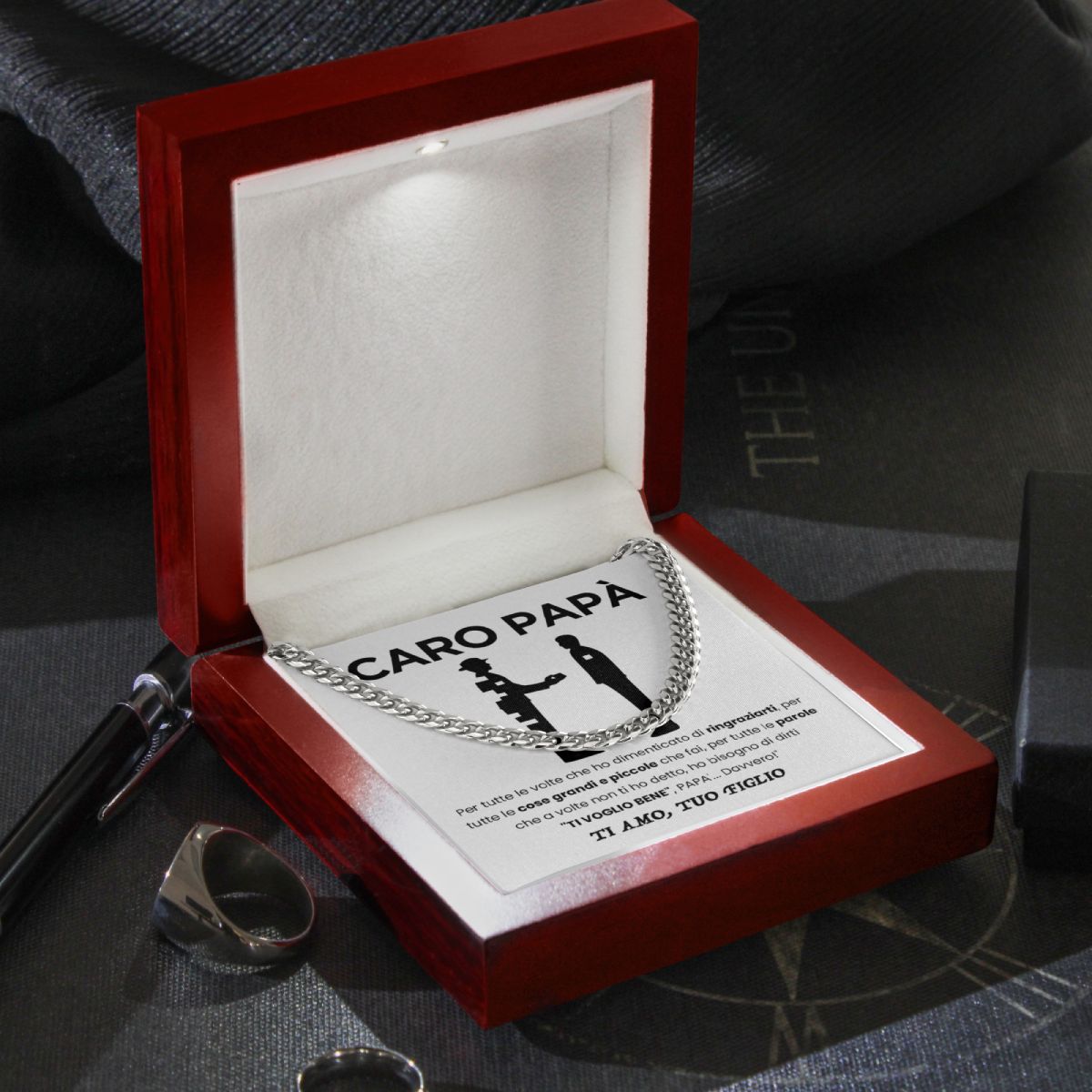 Caro Papà | Ti Voglio Bene Davvero - Da Figlio | Collana