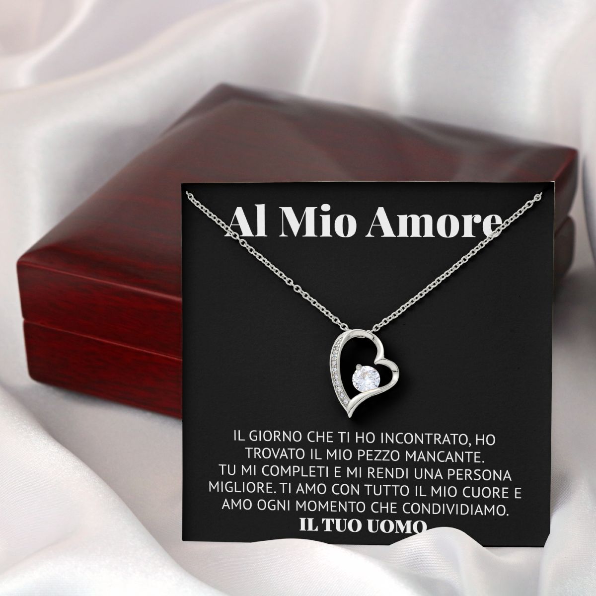 Al Mio Amore | Mi Rendi Una Persona Migliore - Black | Collana