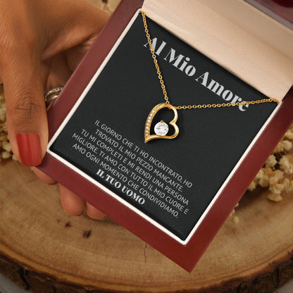 Al Mio Amore | Mi Rendi Una Persona Migliore - Black | Collana