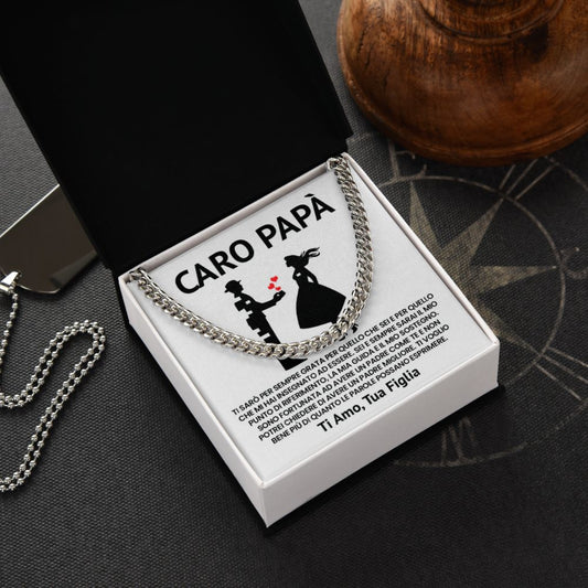 Caro Papà | Sei il mio punto di riferimento - DA FIGLIA | Collana