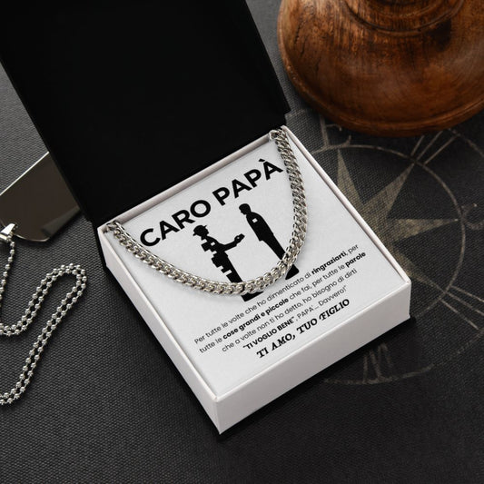 Caro Papà | Ti Voglio Bene Davvero - Da Figlio | Collana