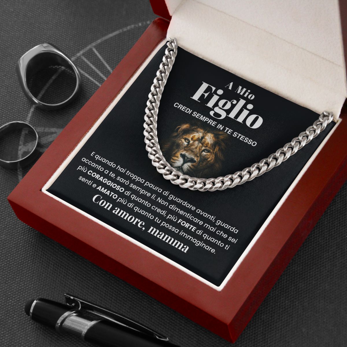 Collana da Uomo con Dedica + Cofanetto GRATIS