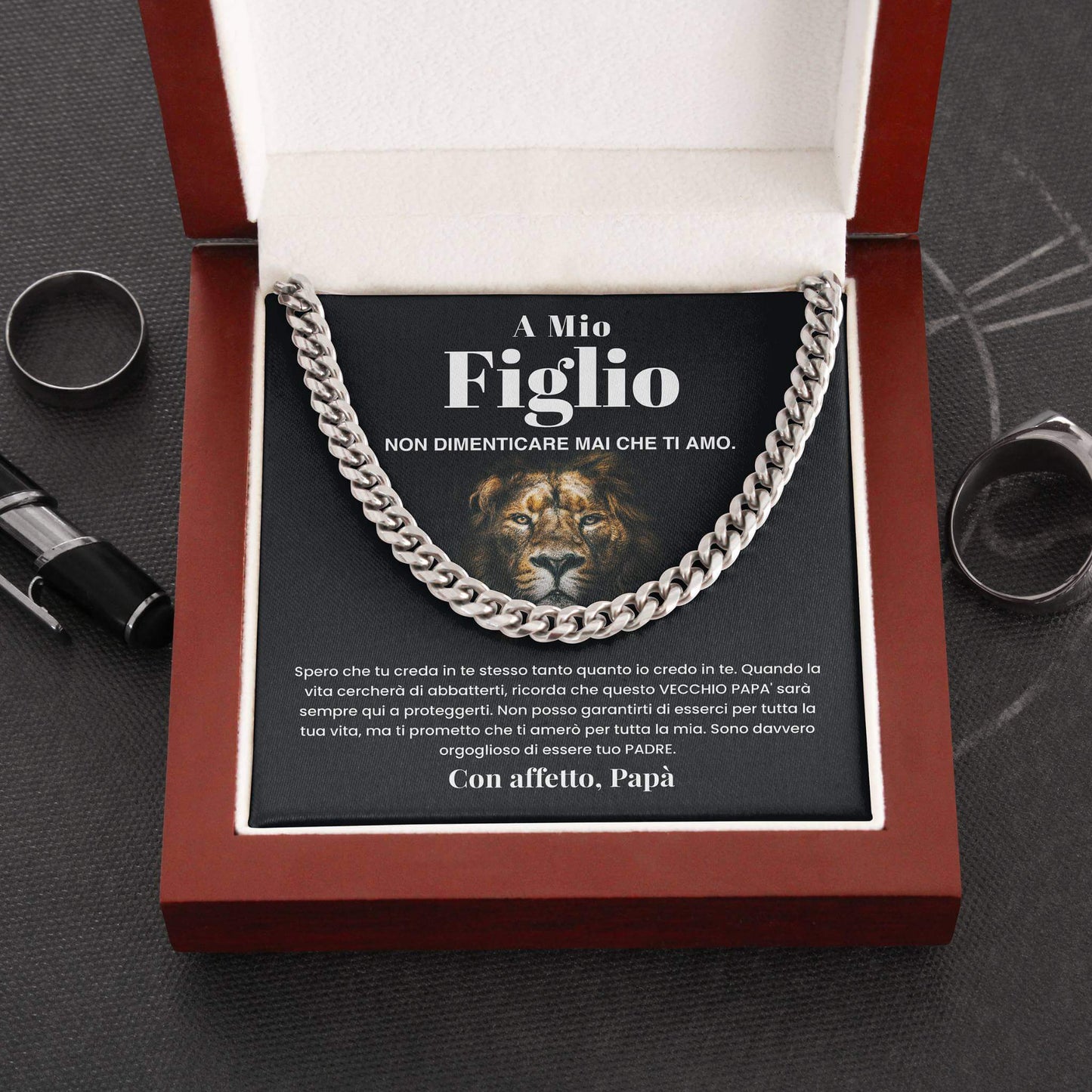 A Mio Figlio | con Affetto Papà | Collana