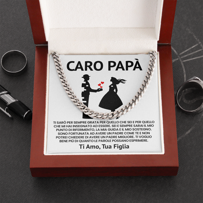 Caro Papà | Sei il mio punto di riferimento - DA FIGLIA | Collana